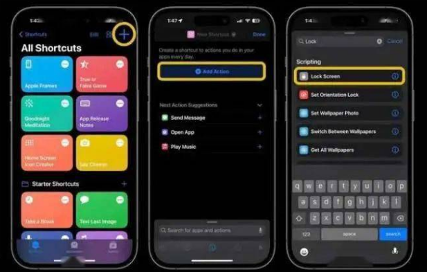 路桥苹果14锁屏维修店分享iPhone14升级iOS16.4后如何创建锁屏快捷方式 